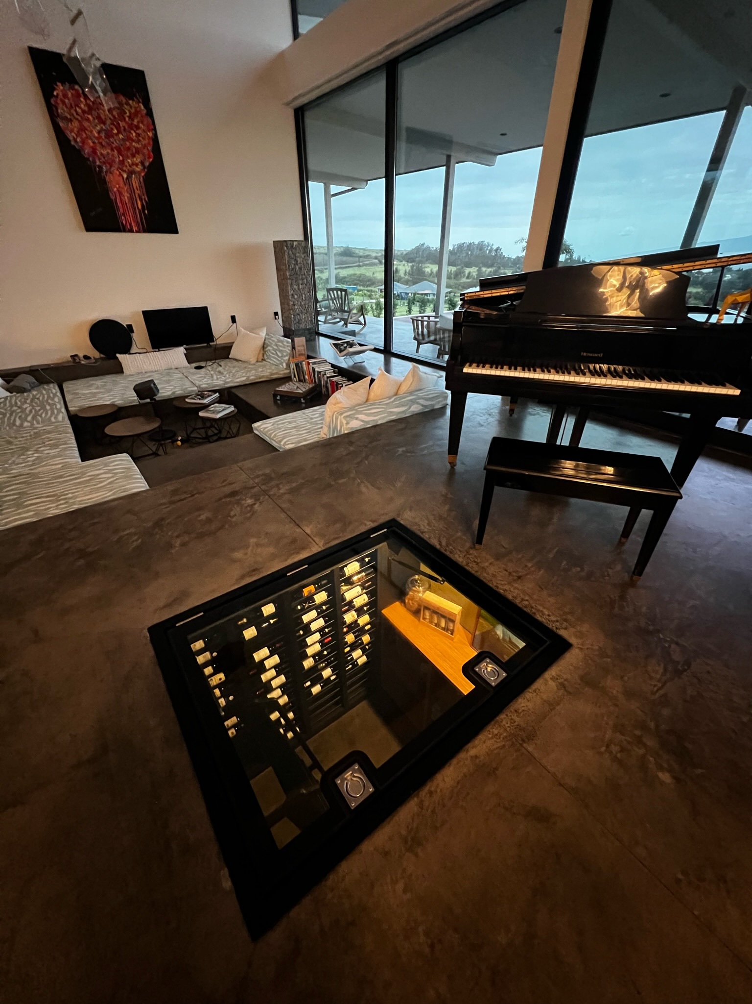 Wine Cellar Display Hatch and Access Ladder